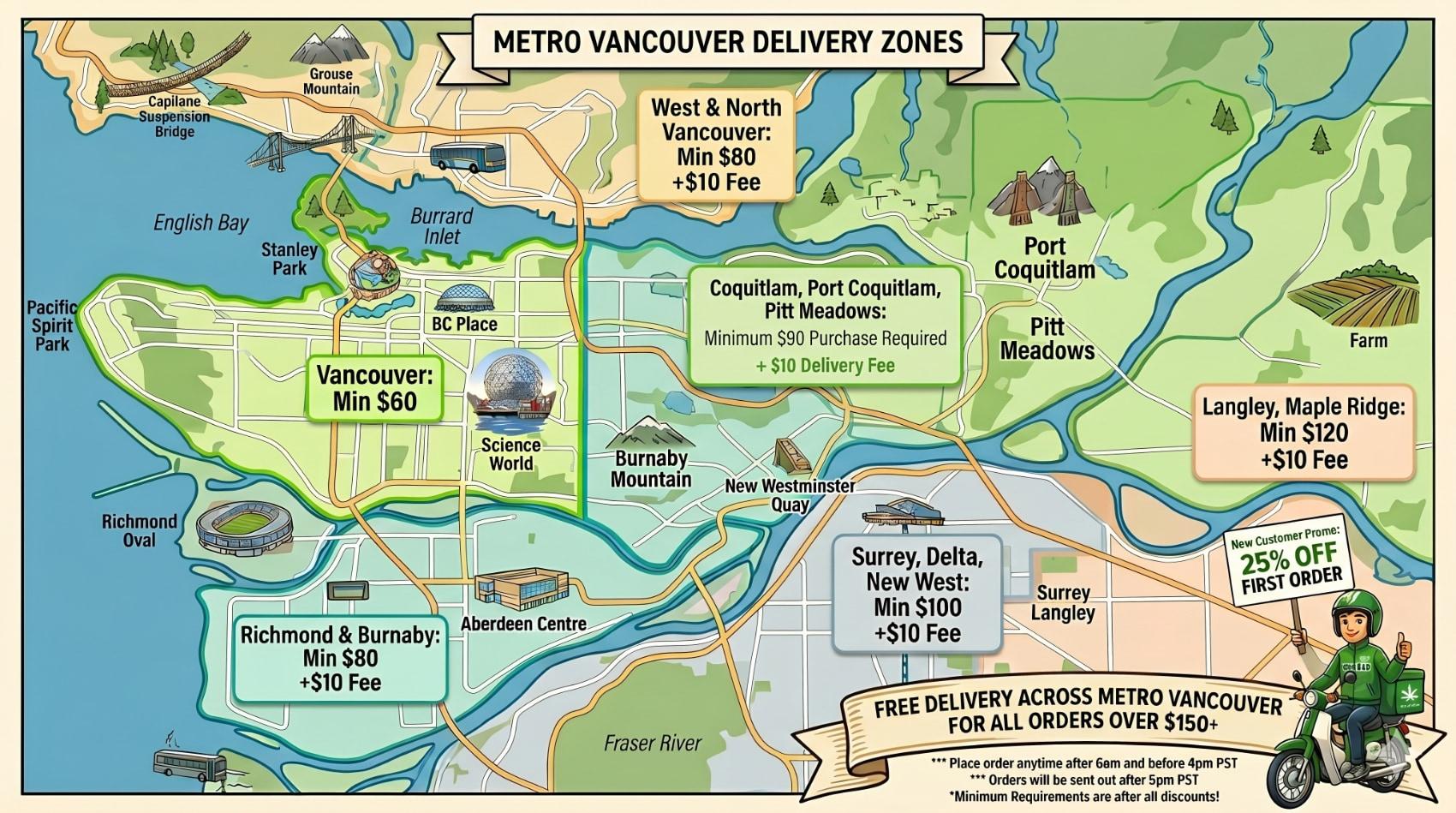 Metro Vancouver Delivery Zones
