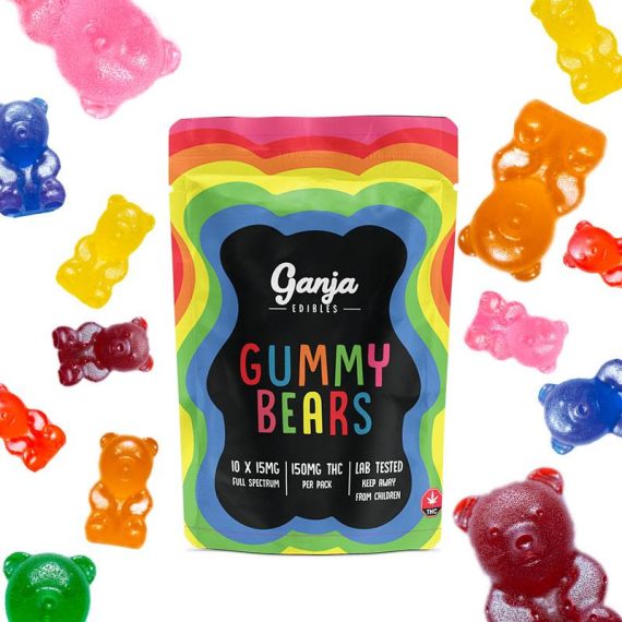 Ganja Edibles Gummy Bears 150mg THC