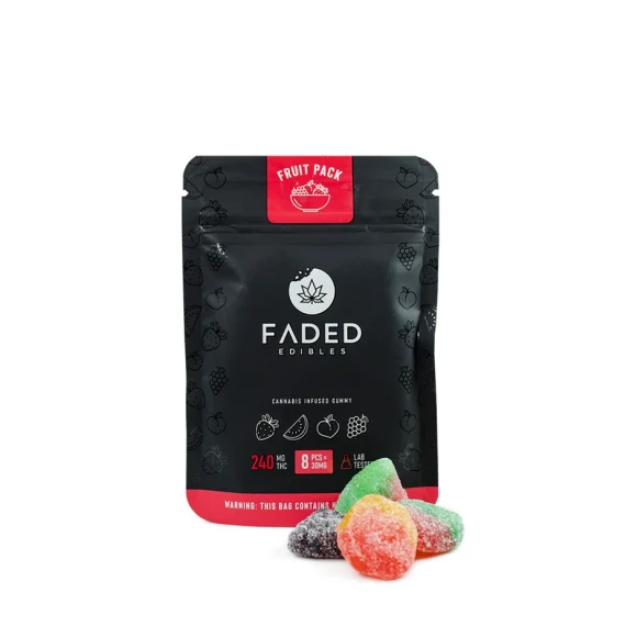Faded Cannabis Edibles 240mg Fruit Pack Gummies