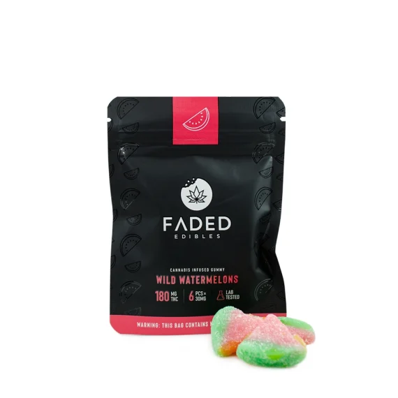 Faded Cannabis Edibles 180mg Wild Watermelons