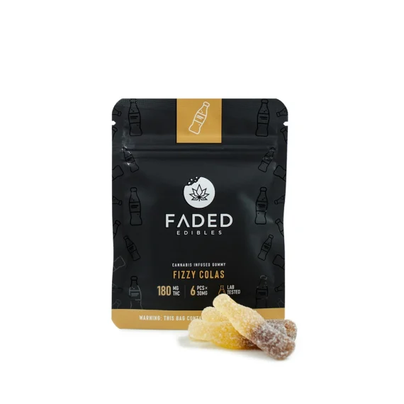 Faded Cannabis Edibles 180mg Fizzy Cola