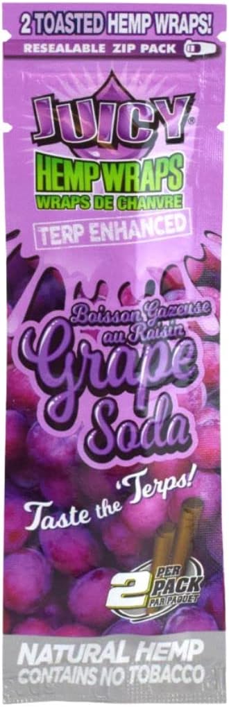 Juicy Hemp Wraps Terp Enhanced Grape soda