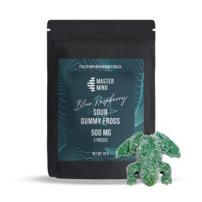 Mastermind – Blue Raspberry Gummy Frogs (2x500mg) - Image 3